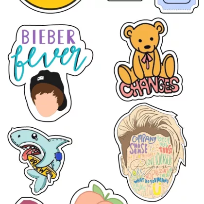 Justin Bieber Themed Stickers