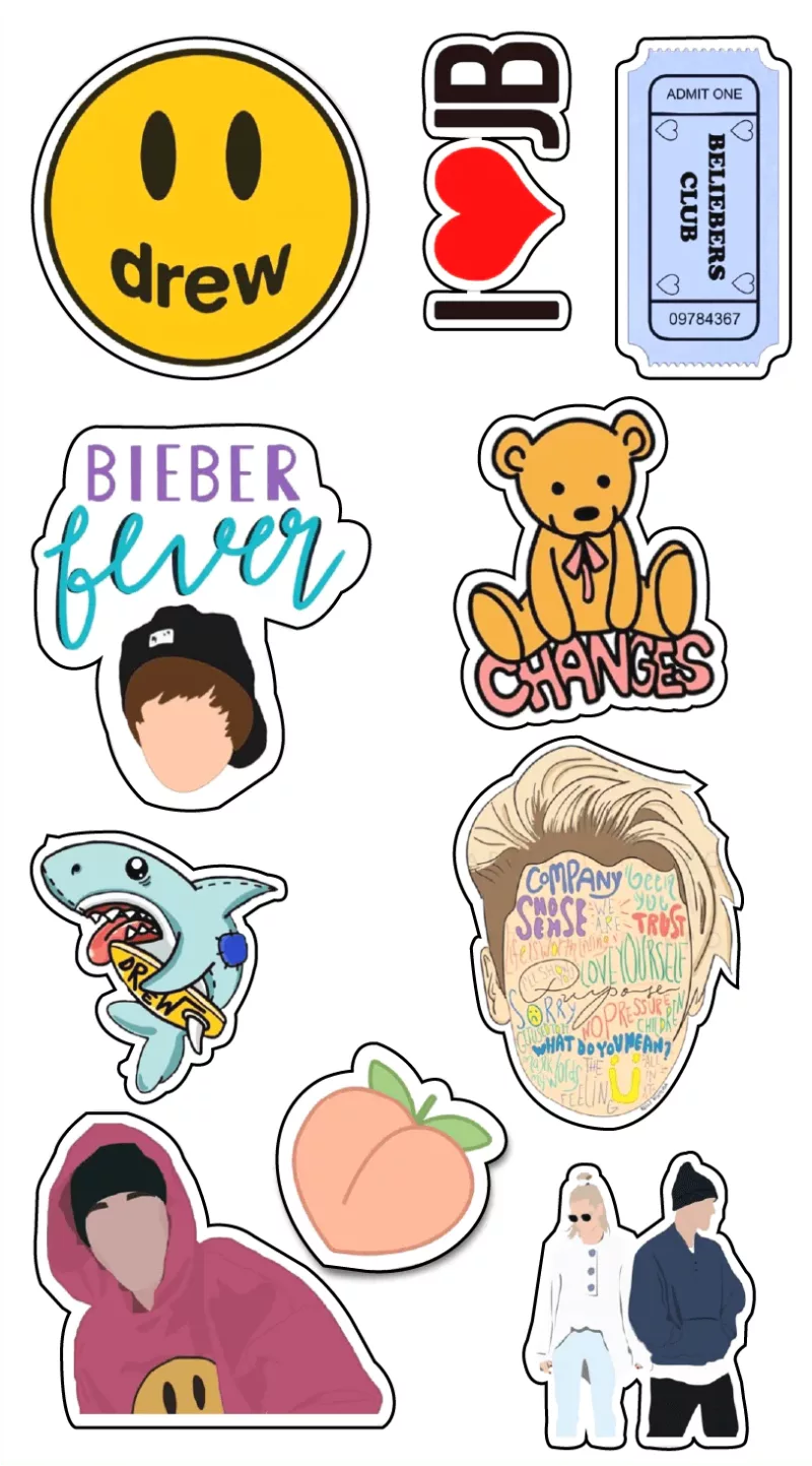 Justin Bieber Themed Stickers