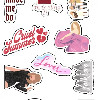 Taylor Swift Themed Stickers