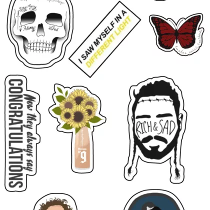 Post Malone Themed Stickers
