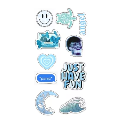Blue Themed Stickers