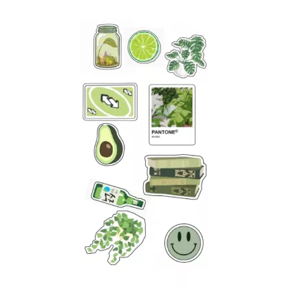 Green Themed Stickers