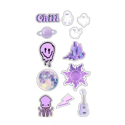 Purple Themed - Mobile Sticker